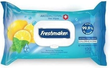 Vlhčené ubrousky antibakterialní Citrus 120ks klip Freshmark - Kosmetika Dětská hygiena Vlhčené ubrousky